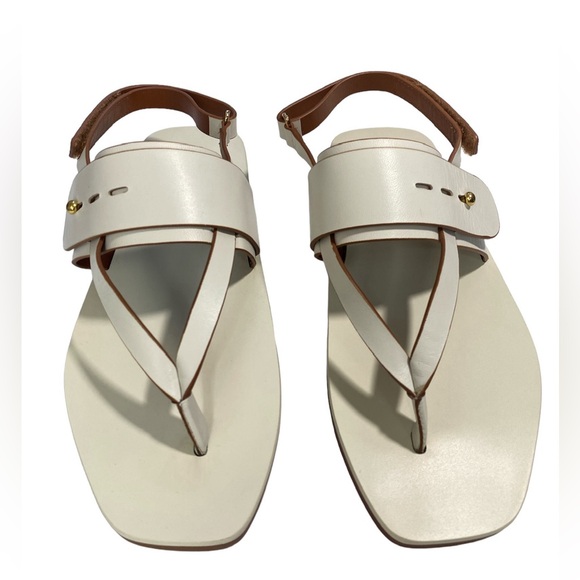 Mercedes Castillo Women’s Cream ADRIA  Napa Thong  LEATHER FLAT SANDAL 8/38 - Picture 4 of 15